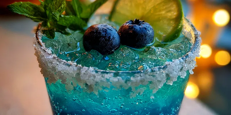 Sparkling Blueberry Mint Punch