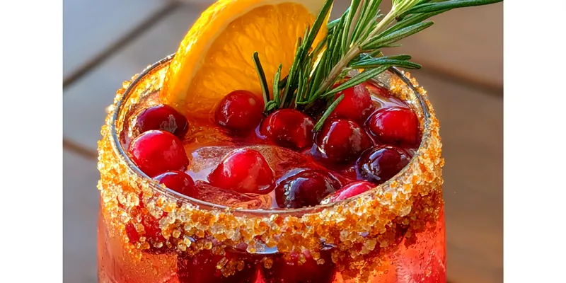 Sparkling Pomegranate Orange Festive Cocktail