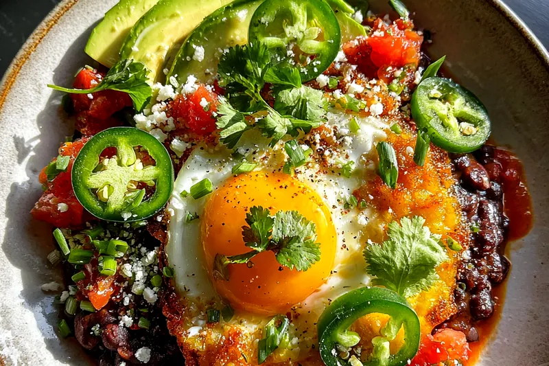 Fresh ingredients for Spicy Avocado Breakfast Delight