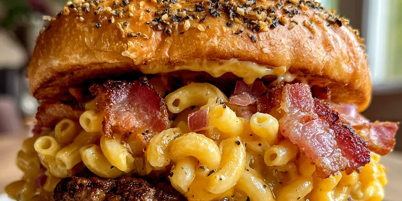 Decadent Bacon Mac Burger