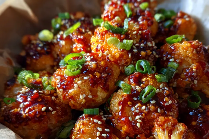 Cooking process for Spicy Baked Cauliflower Bites