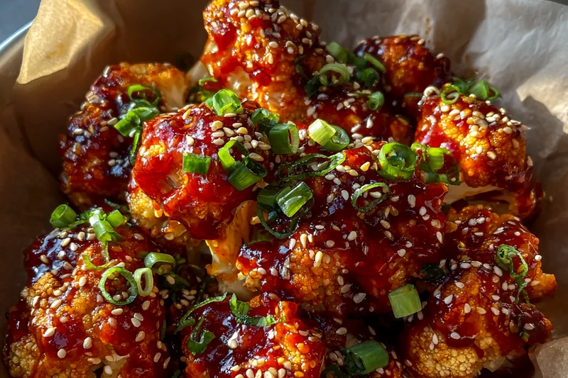 Fresh ingredients for Spicy Baked Cauliflower Bites