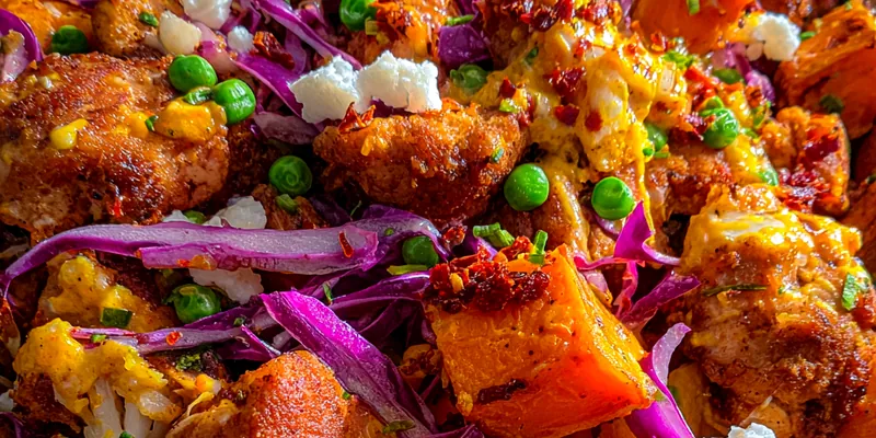 Spicy Chicken Sweet Potato Tray