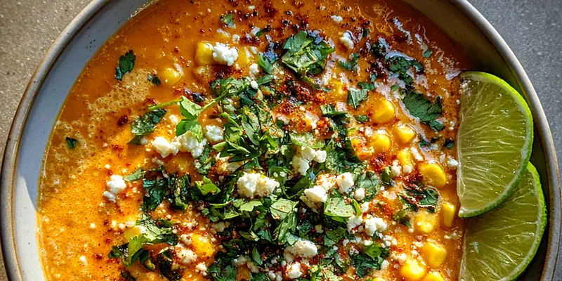 Spicy Corn Chicken Soup