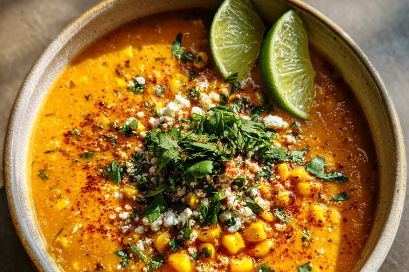Fresh ingredients for Spicy Corn Chicken Soup