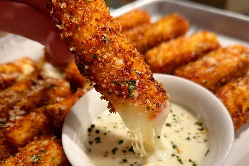 Cooking process for Spicy Fried Cheese Sticks