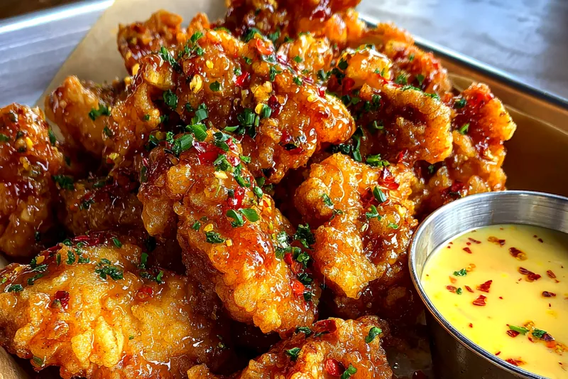 Fresh ingredients for Spicy Glazed Fried Chicken