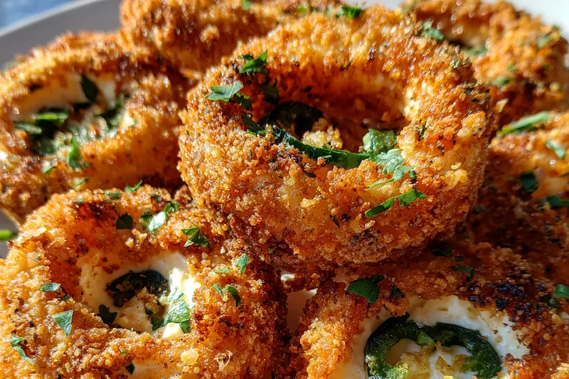 Cooking process for Spicy Jalapeño Stuffed Rings