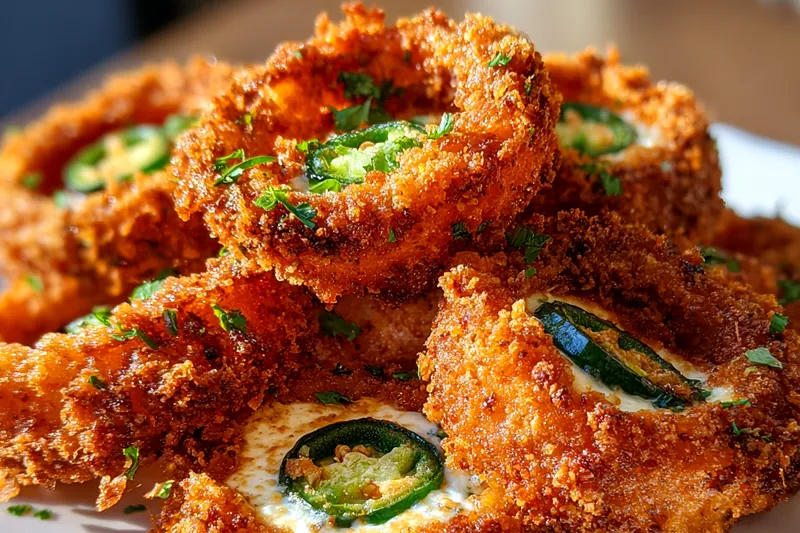 Fresh ingredients for Spicy Jalapeño Stuffed Rings