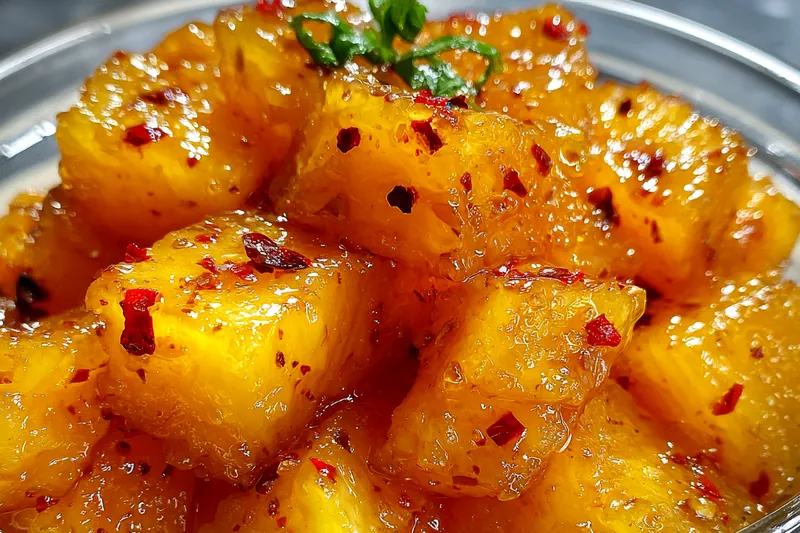 Cooking process for Spicy Pineapple Preserves