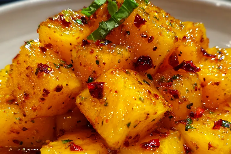 Fresh ingredients for Spicy Pineapple Preserves