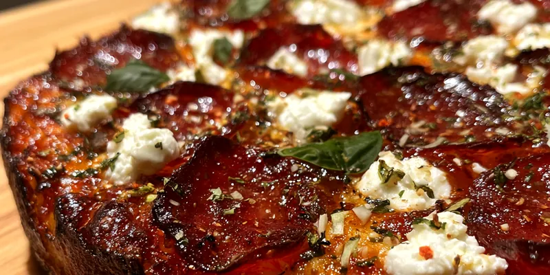 Spicy Ricotta Pepperoni Pizza