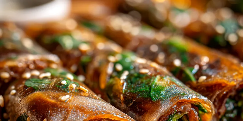 Spicy Thai Beef Rolls