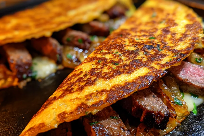 Fresh ingredients for Steak Cheese Quesadillas Delight