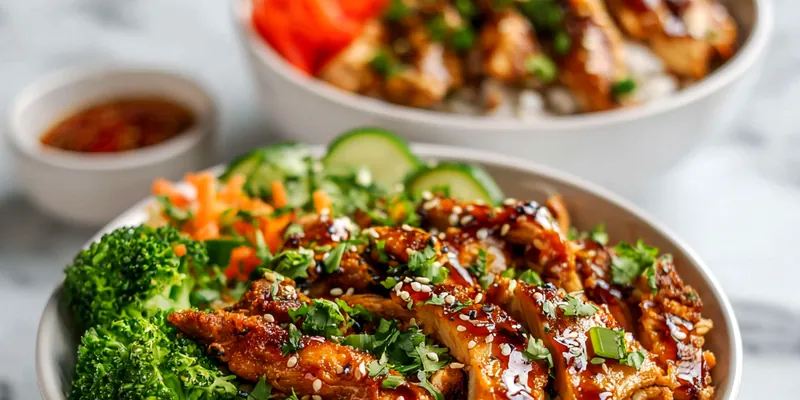 Sticky Chicken Rice Bowl