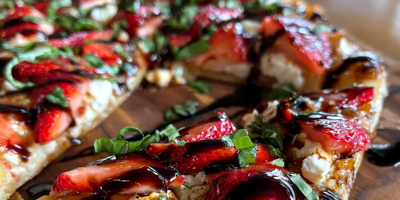 Strawberry Balsamic Goat Cheese Pizza
