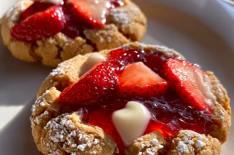 Fresh ingredients for Strawberry Cream Cheese Cookies