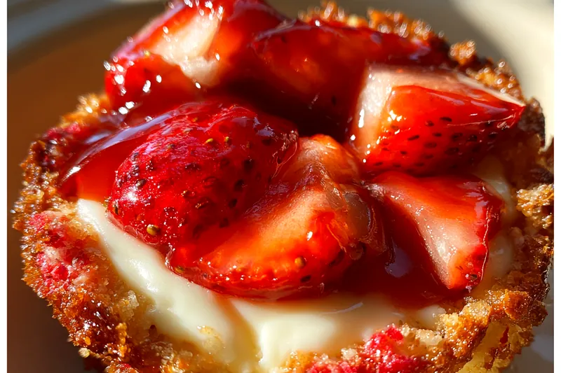 Cooking process for Strawberry Cheesecake Crunch Delight