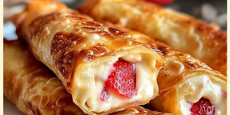Strawberry Cheesecake Stuffed Eggrolls