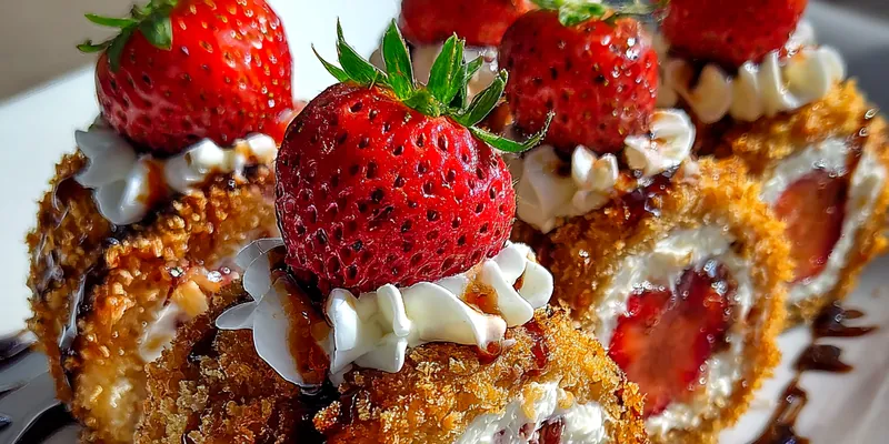 Strawberry Cheesecake Sushi Rolls