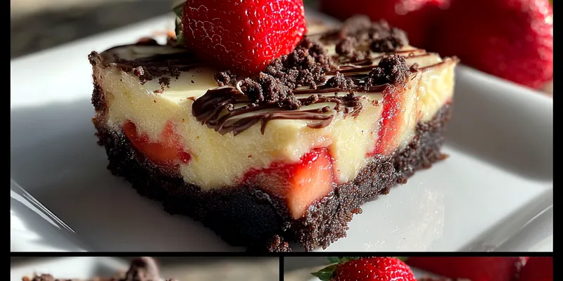 Strawberry Chocolate Cheesecake Bars