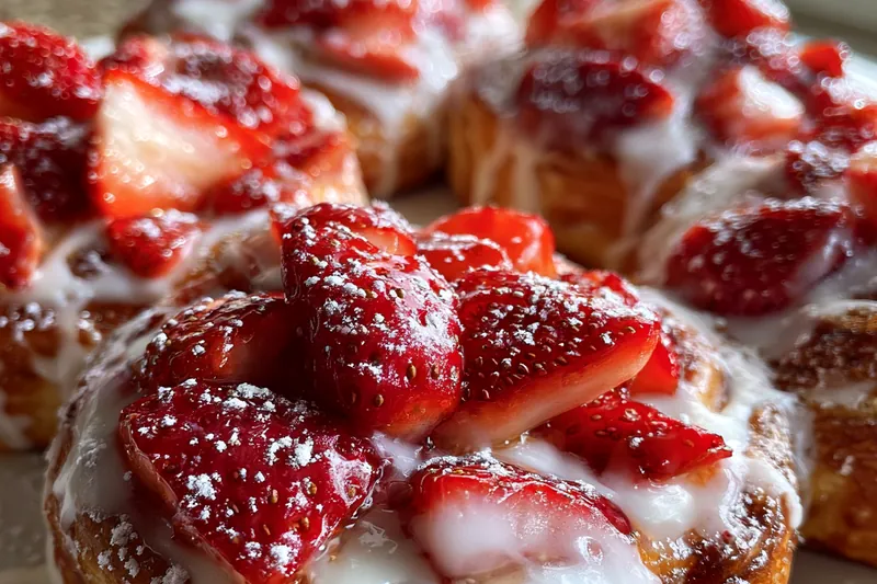 Cooking process for Strawberry Cream Cheese Rolls