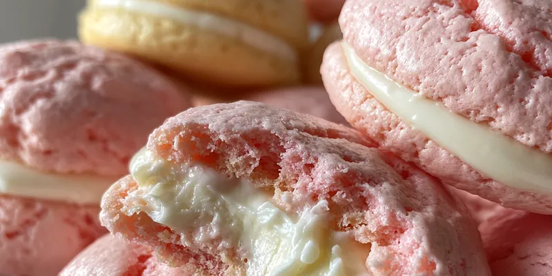 Strawberry Cream Filled Cookies