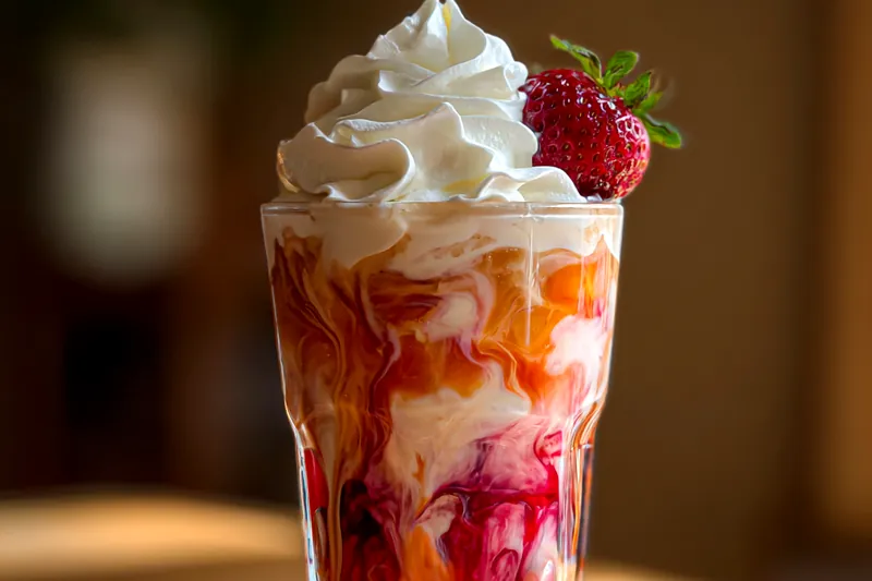 Fresh ingredients for Strawberry Cream Soda Delight