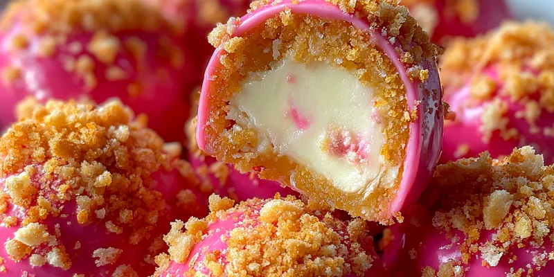 Strawberry Crunch Cheesecake Bites