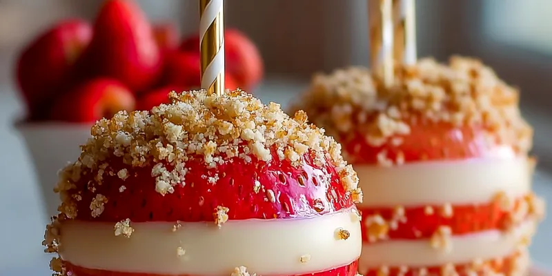 Strawberry Shortcake Candy Apples