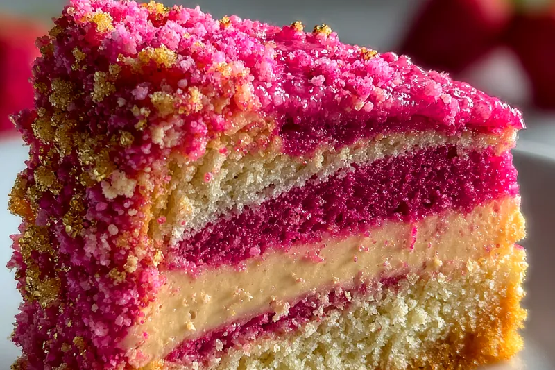 Fresh ingredients for Strawberry Shortcake Cheesecake Delight