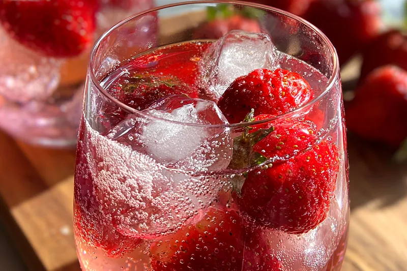 Cooking process for Strawberry Sparkling Beverage