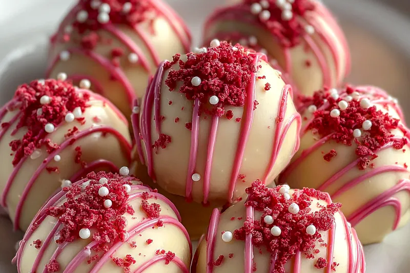 Cooking process for Strawberry White Chocolate Balls