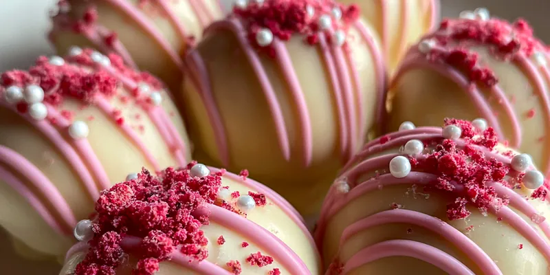 Strawberry White Chocolate Balls