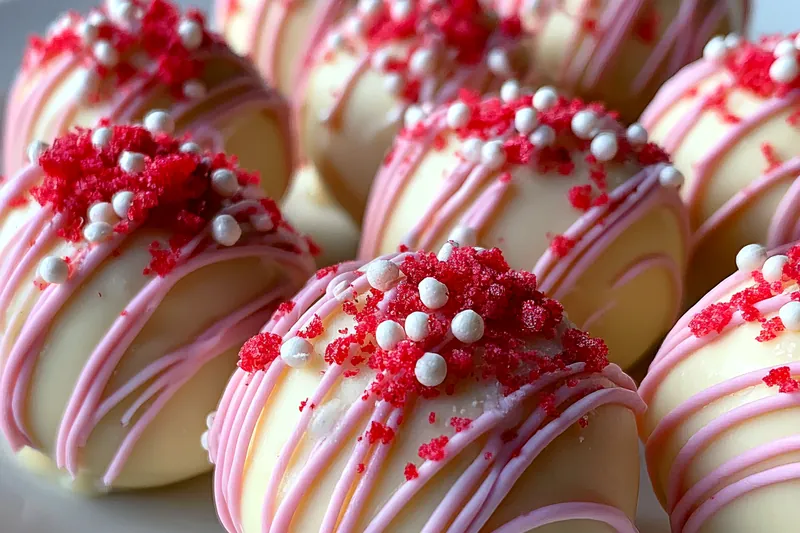 Fresh ingredients for Strawberry White Chocolate Balls