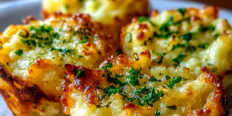 Stuffed Mashed Potato Nests with Cheese and Herbs