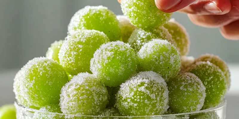 Sugary Frosted Grapes Treat