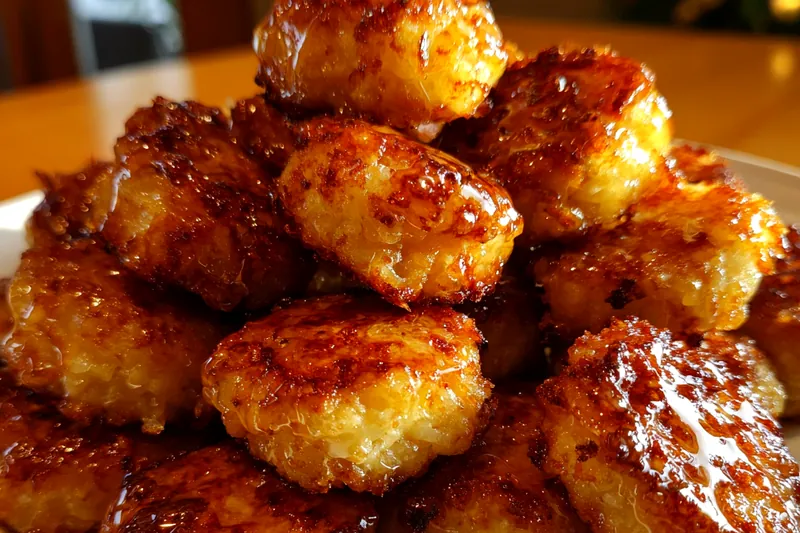 Cooking process for Sweet Glazed Apple Bites