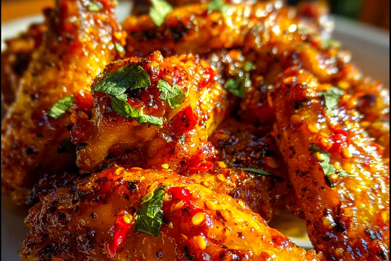 Fresh ingredients for Sweet Glazed Chicken Wings