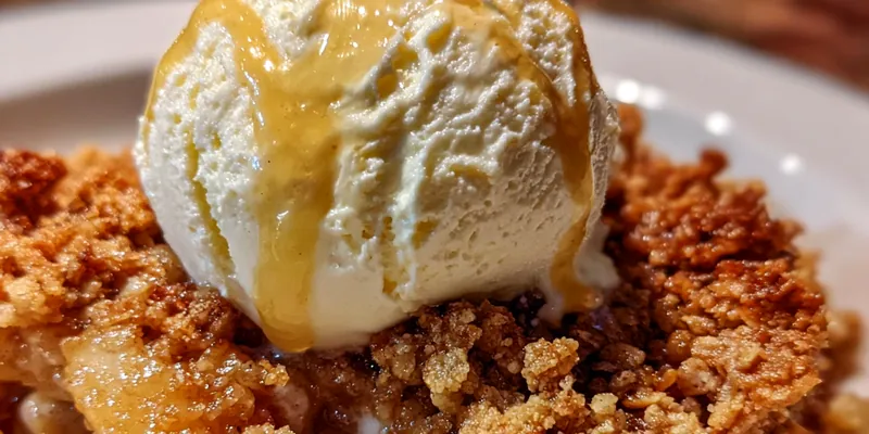 Sweet Honey Apple Crisp with Oat Topping