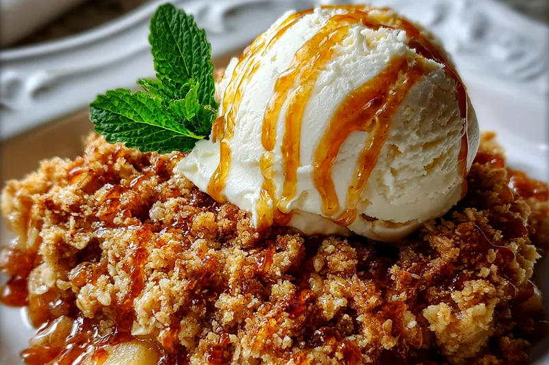 Fresh apples and oat ingredients for the crisp