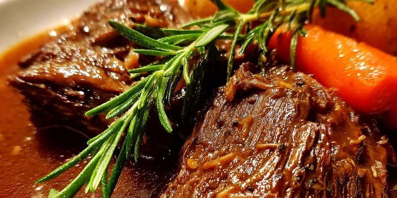 Tender Crock Pot Au Jus Pot Roast