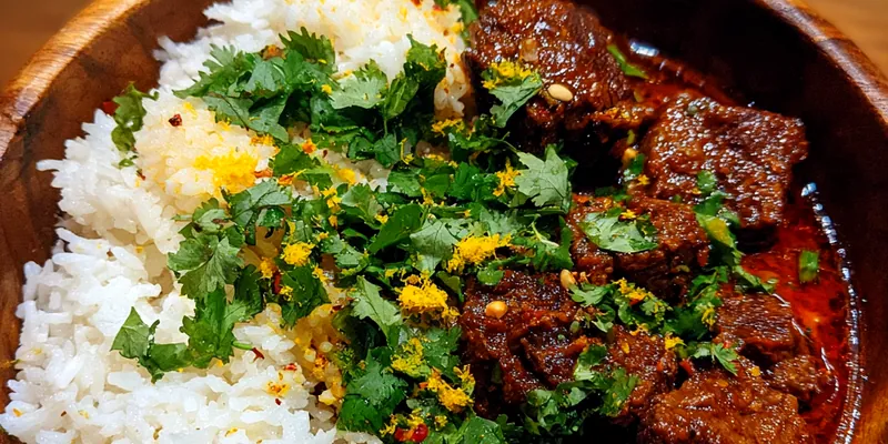 Tender Indian Beef Curry with Basmati