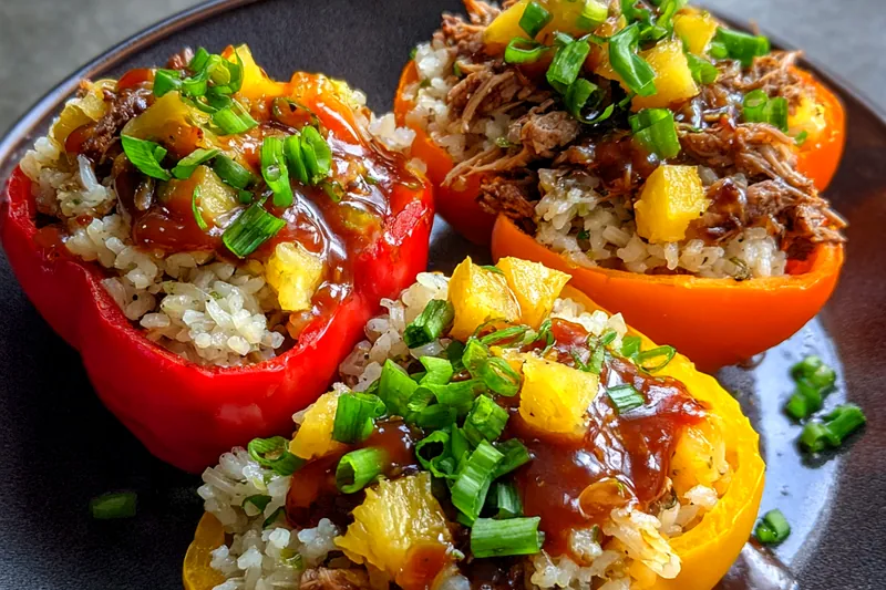 Cooking process for Teriyaki Pineapple Pepper Bake