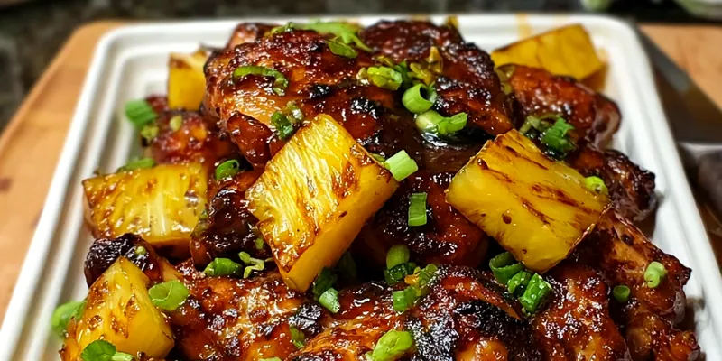 Tropical Huli Huli Chicken Pieces Arranged