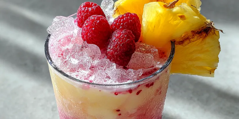 Tropical Raspberry Pineapple Drink