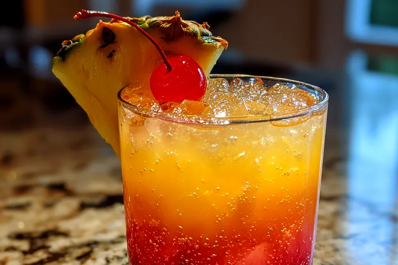 Cooking process for Tropical Sparkling Cocktail