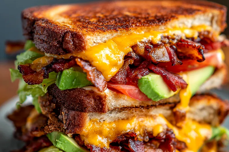 Fresh ingredients for Ultimate Layered Sandwich Delight