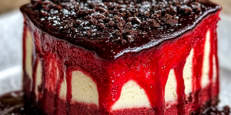 Vampire Bite Red Velvet Cheesecake