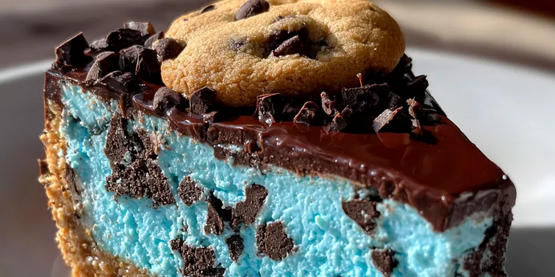 Vibrant Blue Cookie Cheesecake